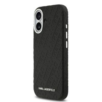 Obal Karl Lagerfeld Grained PU Repeated Logo MagSafe Apple iPhone 17 KLHMP17SPGKLFOFK čierny