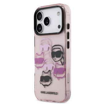 Obal Karl Lagerfeld IML Multi K&CH Heads Apple iPhone 17 Pro Max KLHCP17XHMCHKCOP ružový