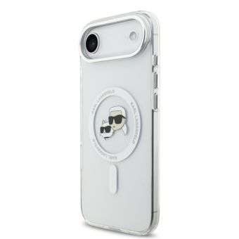 Obal Karl Lagerfeld IML K&CH Heads Metal Frame MagSafe Apple iPhone Air KLHMP17MHLSKCH transparentný