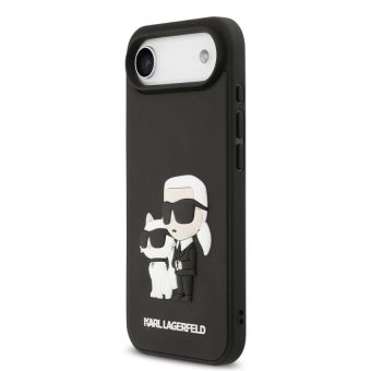Obal Karl Lagerfeld 3D Rubber Karl and Choupette Apple iPhone Air KLHCP17M3DRKCNK čierny