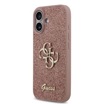 Obal Guess PU Fixed Glitter 4G Metal Logo Apple iPhone 17 GUHCP17SHG4SGP ružový