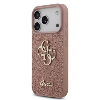 Obal Guess PU Fixed Glitter 4G Metal Logo Apple iPhone 17 Pro GUHCP17LHG4SGP ružový