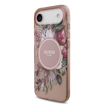 Obal Guess IML Flowers Strap MagSafe Apple iPhone Air GUHMP17MHFWBRCESP ružový