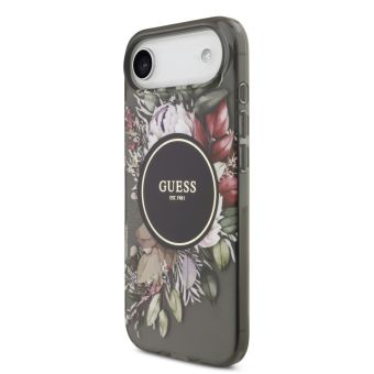 Obal Guess IML Flowers Strap MagSafe Apple iPhone Air GUHMP17MHFWBRCESK čierny