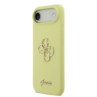 Obal Guess Liquid Silicone 4G Metal Logo iPhone Air GUHCP17MSC4GLMY žltý