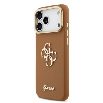 Obal Guess PU Grained 4G Logo Stand Camera Frame Apple iPhone 17 Pro GUHCP17LPCS4GSW hnedý