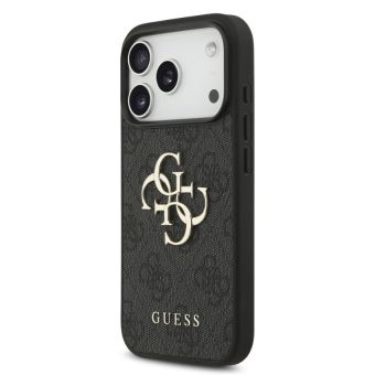Obal Guess PU 4G Metal Logo Apple iPhone 17 Pro Max GUHCP17X4GMGGR sivý