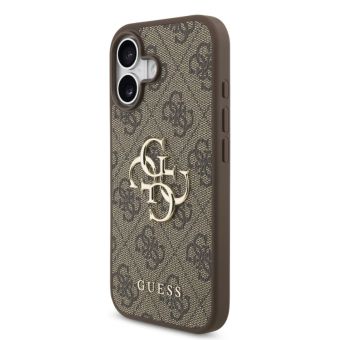 Obal Guess PU 4G Metal Logo Apple iPhone 17 GUHCP17S4GMGBR hnedý