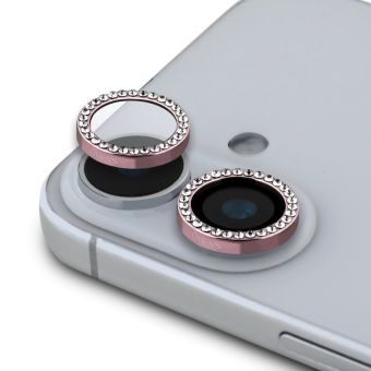 Ochranné sklo na fotoaparát Guess Fixed Glliter Lens Protection Apple iPhone 16/16 Plus GUCL162SGGP ružové