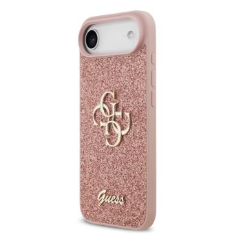 Obal Guess PU Fixed Glitter 4G Metal Logo Apple iPhone Air GUHCP17MHG4SGP ružový