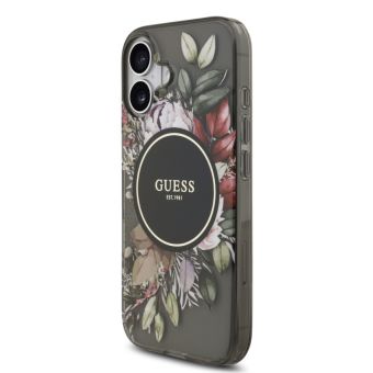 Obal Guess IML Flowers Strap MagSafe Apple iPhone 17 GUHMP17SHFWBRCESK čierny
