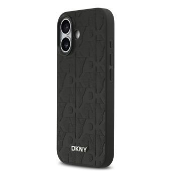 Obal DKNY PU Leather Grid Pattern Magsafe Apple iPhone 17 DKHMP17SPSGPHMK čierny