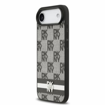 Obal DKNY PU Leather Checkered Pattern and Stripe Apple iPhone Air DKHCP17MPCPTSSK čierny