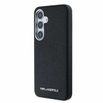 Obal Karl Lagerfeld PU Saffiano Metal Logo and Frame Samsung Galaxy S25+ 5G S936 KLHMS25MPSAFWMCK čierny