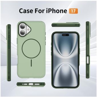 Obal Hybrid Magsafe Apple iPhone 17 zelený