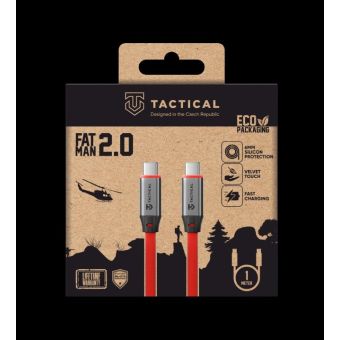 Tactical Fat Man 2.0 USB-C/USB-C 1m 60W 3A červený