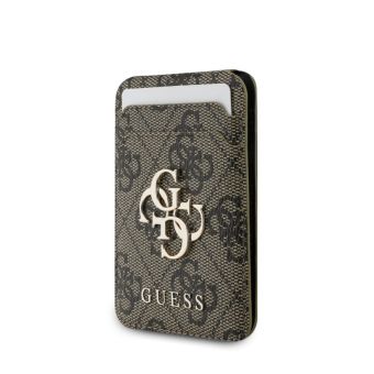 Guess 4G Metal Logo MagSafe Cardslot penaženka so stojanom GUWMSHG4BLW hnedá