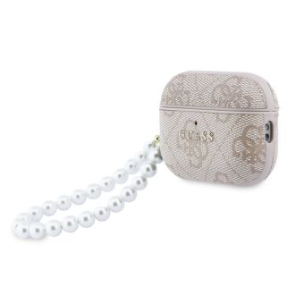 Obal Guess PU 4G Classic Logo Pearl Strap Apple AirPods Pro 3 GUAP3P4E4PSP ružový