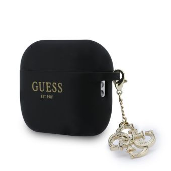Obal Guess 4G Charm Silicone Apple AirPods Pro 3 GUAP3LECG4K čierny