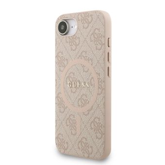 Obal Guess PU Leather 4G Colored Ring Strap MagSafe Apple iPhone 16e GUHMPSE4P4GREGSP ružový