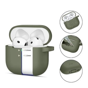 Obal Tech-Protect Silicone Hook Apple Airpods 4 zelený