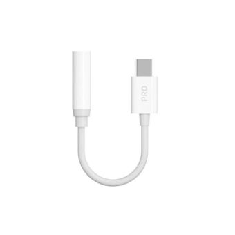 Dudao L16CPro, adaptér USB-C/3.5 mm jack, biely