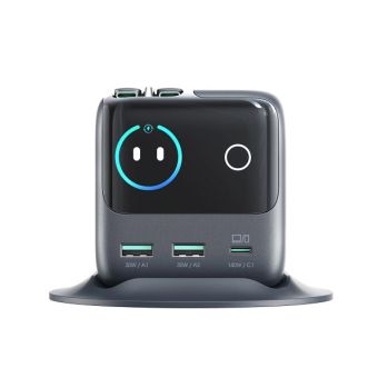 Joyroom Podix JR-TRD01, GaN 140W 5x port + 2x kábel, sivá