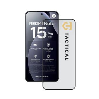 Ochranné sklo Tactical Glass Shield 5D Xiaomi Redmi Note 15 Pro 5G čierne