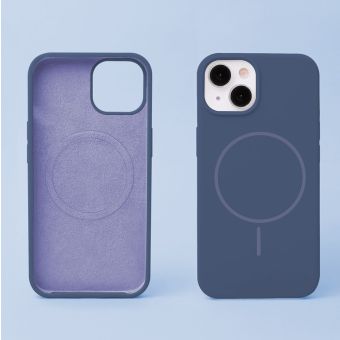 Silicone Thin Magsafe TPU/TPC iPhone 16 - tmavo-modré