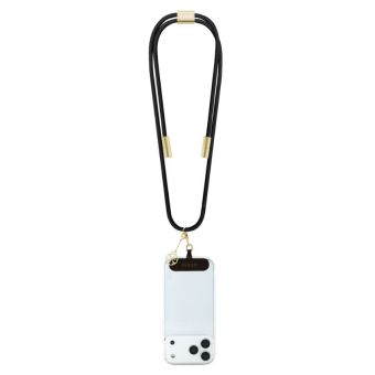Guess Crossbody Popruh 4G Charm s nabíjacím káblom USB-C/USB-C GUCCUCNY4GDK čierny