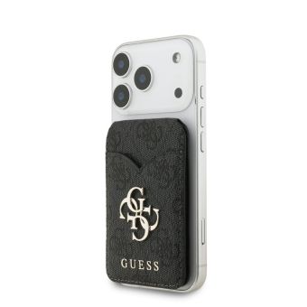 Guess PU 4G Mirror MagSafe Cardslot penaženka so stojanom a zrkadlom GUWMSMIP4GK čierna