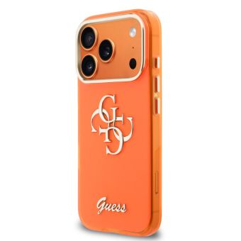 Obal Guess IML 4G Script Metal Logo Apple iPhone 17 Pro GUHCP17L5HC4MLSO oranžový