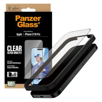 PanzerGlass - Tvrdené sklo UWF s aplikátorom pre Apple iPhone 17/16 Pro, čierna
