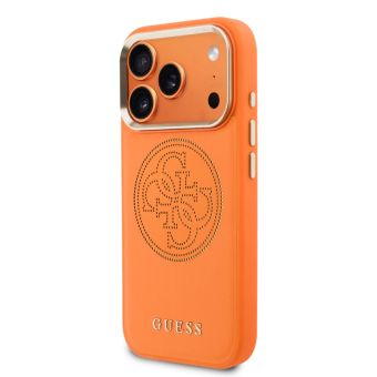 Obal Guess PU Perforated 4G Apple iPhone 17 Pro GUHMP17L5PG4SRGO oranžový