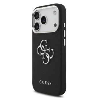 Obal Guess PU Grained 4G Metal Logo Apple iPhone 17 Pro GUHCP17LPG4SMCEK čierny