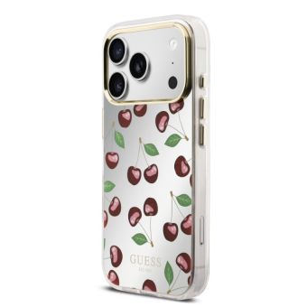 Obal Guess TPU Glitter Cherry MagSafe iPhone 17 Pro Max GUHMP17X5HMRCGEG