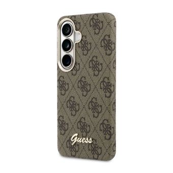 Obal Guess PU 4G Script Metal Logo Magnetic Samsung Galaxy S26 5G S942 GUHMS26S5P4FWMSW hnedý