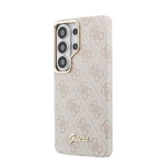 Obal Guess PU 4G Script Metal Logo Magnetic Samsung Galaxy S26 Ultra 5G S948 GUHMS26L5P4FWMSP ružový