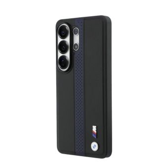 Obal BMW M PU Leather Perforated Stripes and Metal Logo Magnetic Samsung Galaxy S26 Ultra 5G S948 BMHMS26L25PCPSKB modrý