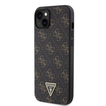 Obal Guess PU 4G Triangle Metal Logo Apple iPhone 15 Plus GUHCP15MPG4GPK čierny