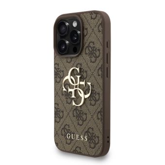 Obal Guess PU 4G Metal Logo Strap Apple iPhone 16 Pro Max GUHCP16XP4GMGSW hnedý