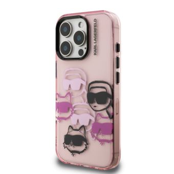 Obal Karl Lagerfeld IML Multi K&CH Heads Apple iPhone 16 Pro Max KLHCP16XHMCHKCP ružový