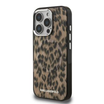 Obal Karl Lagerfeld IML Leopard MagSafe Apple iPhone 16 Pro Max KLHMP16XHDLEOICW hnedý