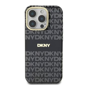 Obal DKNY PC/TPU Repeat Pattern Tonal Stripe Magsafe Apple iPhone 16 Pro DKHMP16LHRHSEK čierny