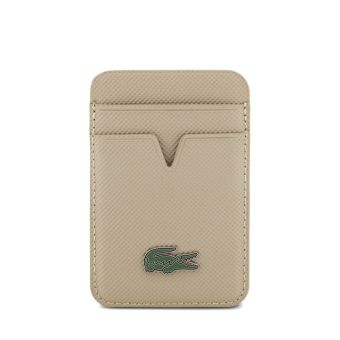 Lacoste PU Iconic Petit Pique MagSafe peňaženka LCWMSPLAT béžová