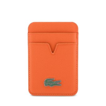 Lacoste PU Iconic Petit Pique MagSafe peňaženka LCWMSPLAO oranžová