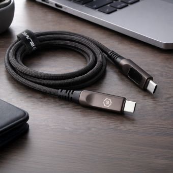 Blavec Lumix Led displej 100W, USB-C/USB-C, 1.2m čierny