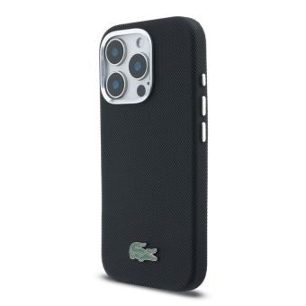 Obal Lacoste PVC Iconic Petit Pique Metal Logo MagSafe Apple iPhone 16 Pro Max LCFCMP16XPLAK čierny