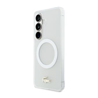 Obal Lacoste PC/TPU Frosted Finish Gold Logo Magnetic Samsung Galaxy S26 5G S942 LCHMS26SUFWAH biely