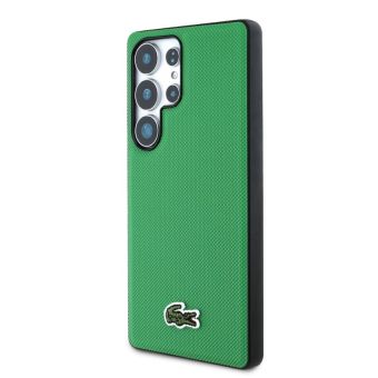 Obal Lacoste Iconic Petit Pique Woven Logo MagSafe Samsung Galaxy S25 Ultra 5G S938 LCHMS25LPVCN zelený